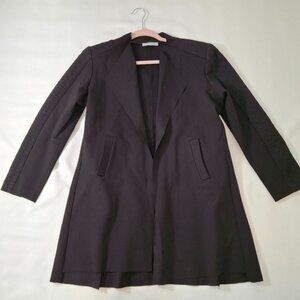 Womans Tracy Moore Long Deconstructed Long RawEdge Open Front Coat Jacket Grunge